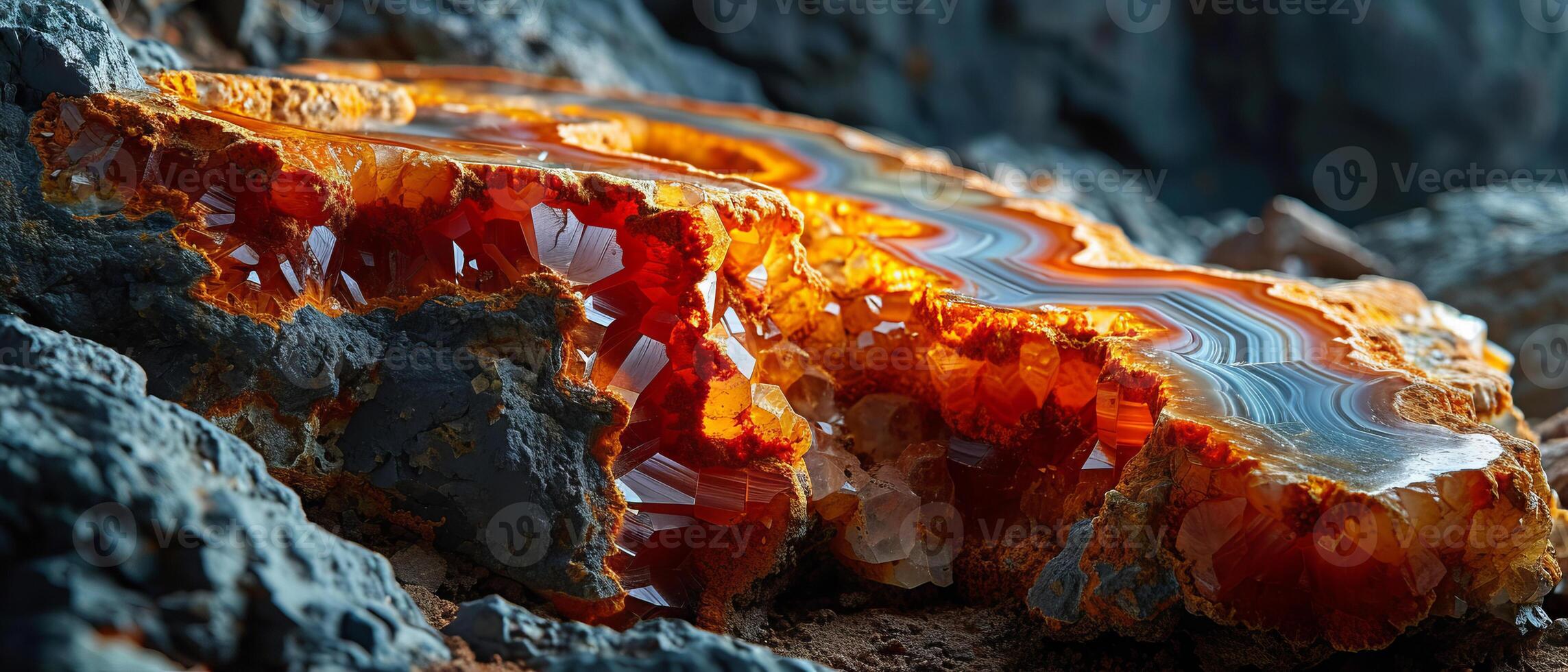 AI generated Agate Rock's Intricate Patterns photo