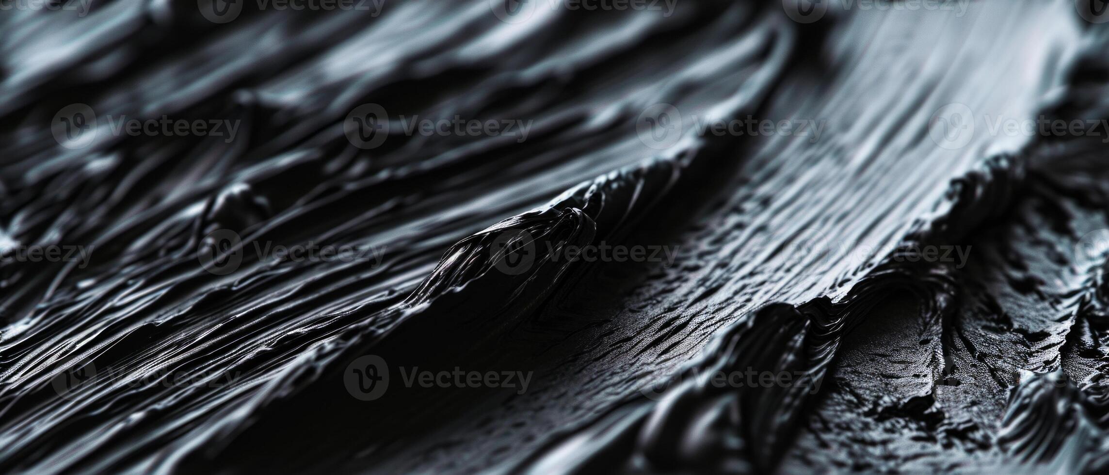 AI generated detailed close up of a textured black paint surface photo