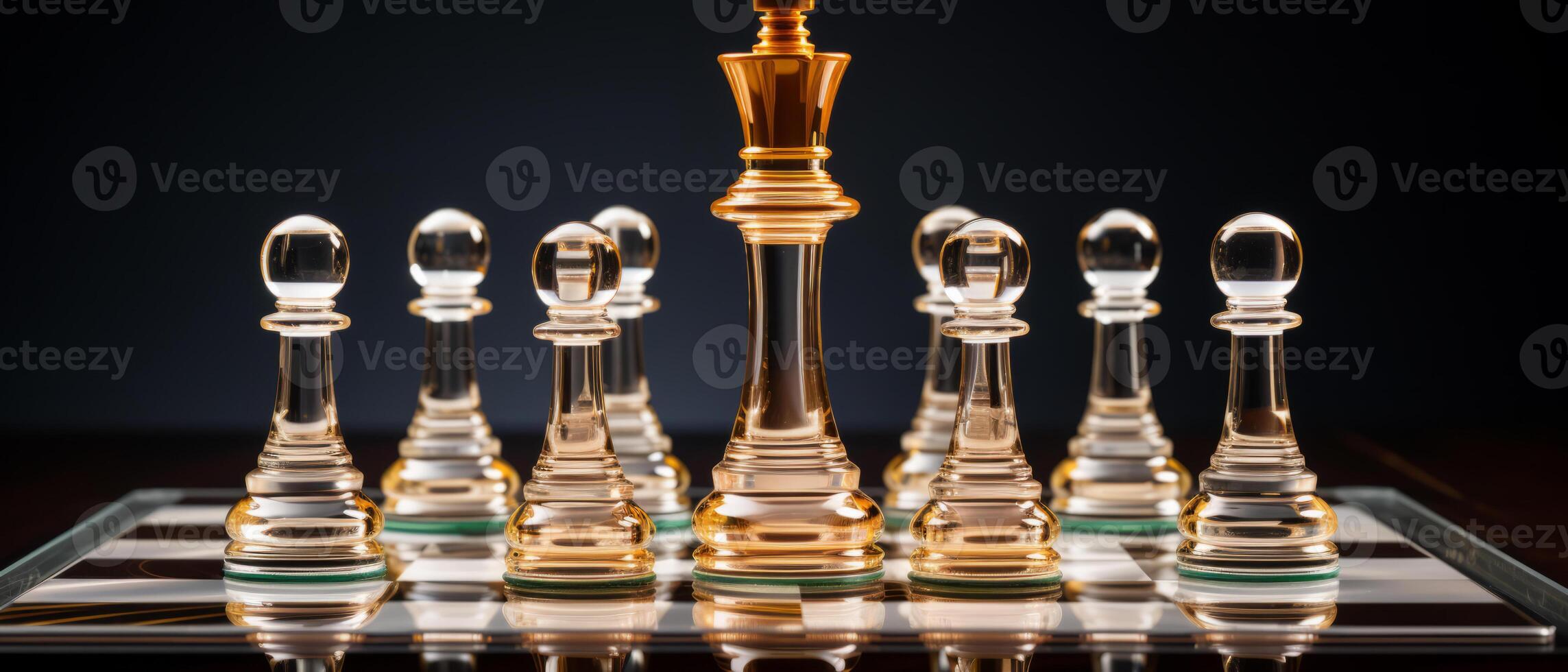 AI generated Chess Pieces in Elegant Focus photo