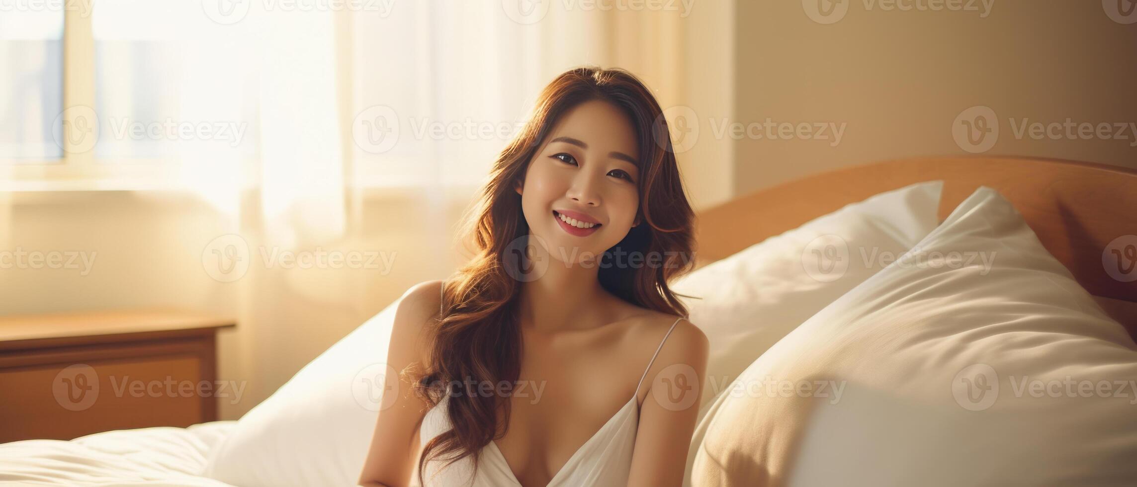 AI generated Radiant Beauty in Morning Light photo