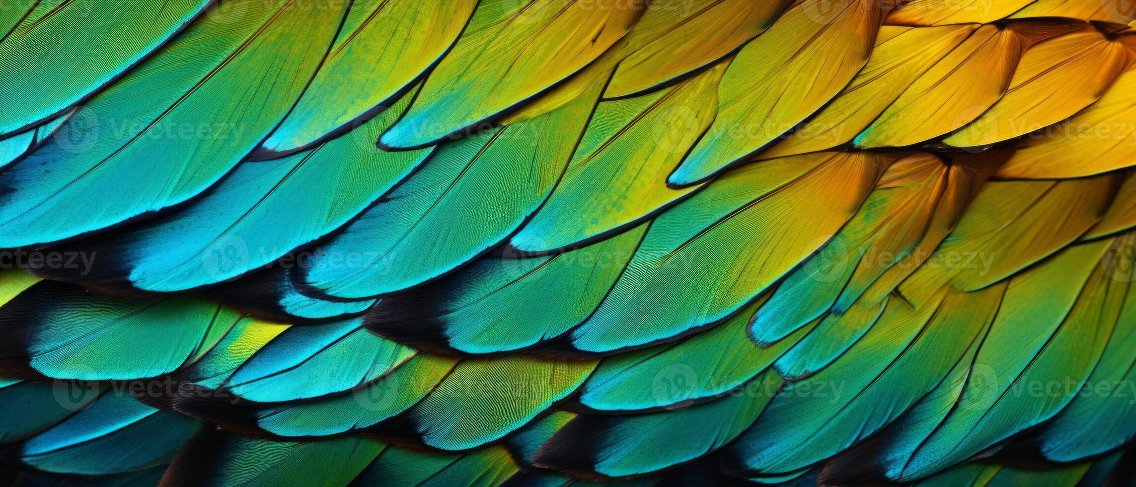 AI generated close-up vibrant butterfly wings pattern photo