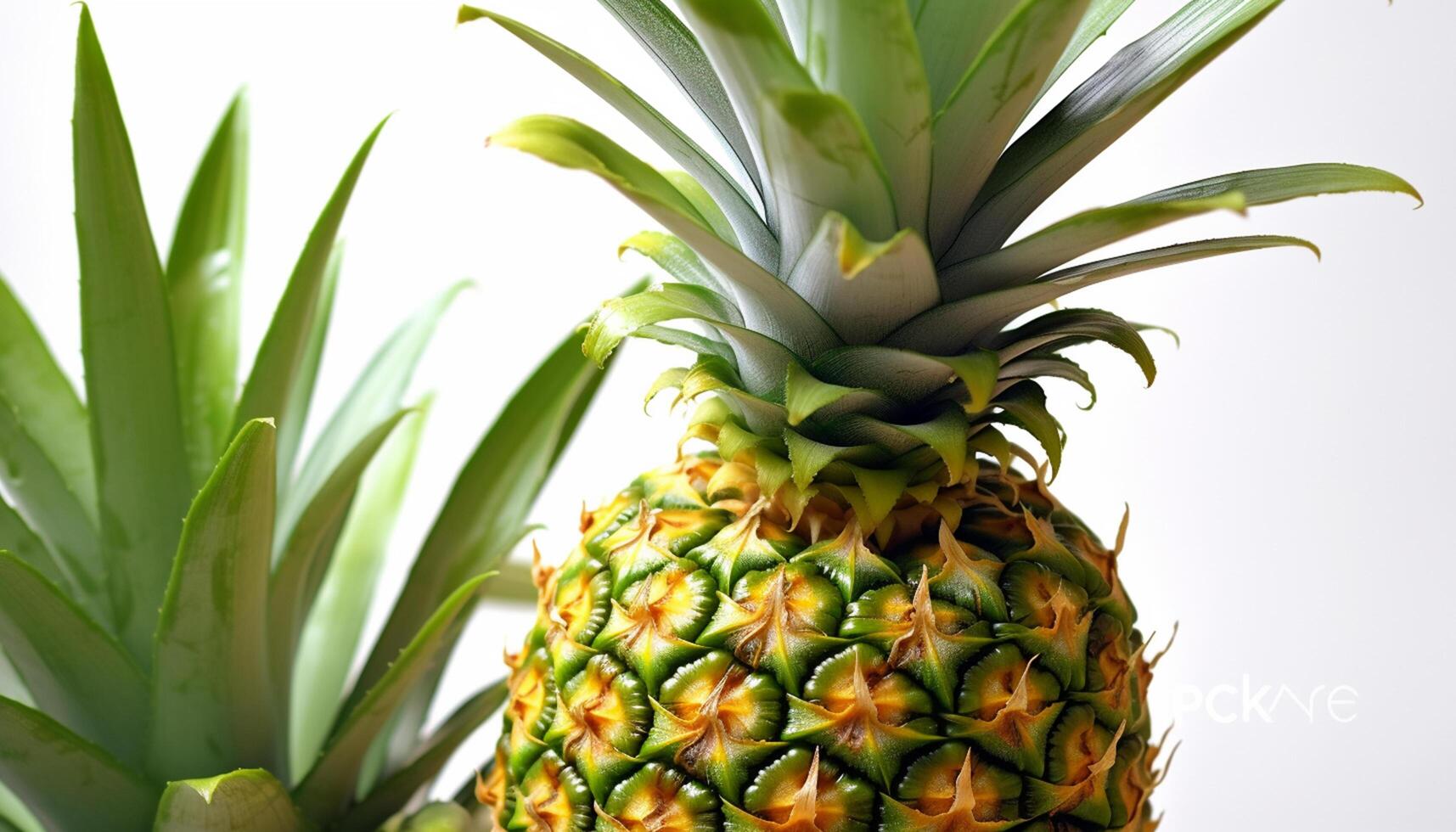 AI generated Freshness and sweetness of a ripe pineapple in tropical climate generated by AI photo