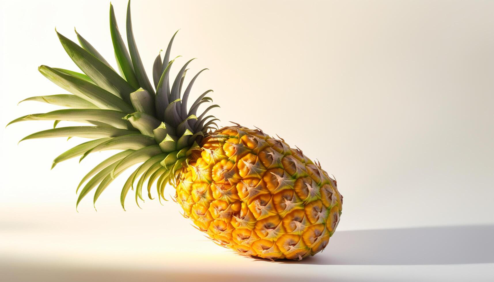 AI generated Freshness and sweetness of ripe pineapple, a healthy tropical snack generated by AI photo