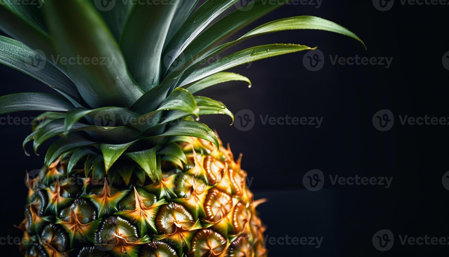 AI generated Freshness and sweetness of ripe pineapple, a healthy tropical snack generated by AI photo