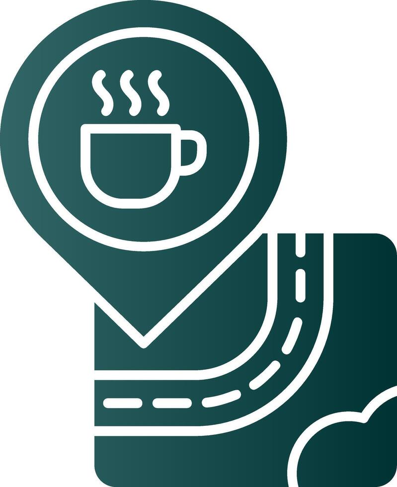 Coffee Glyph Gradient Green Icon vector