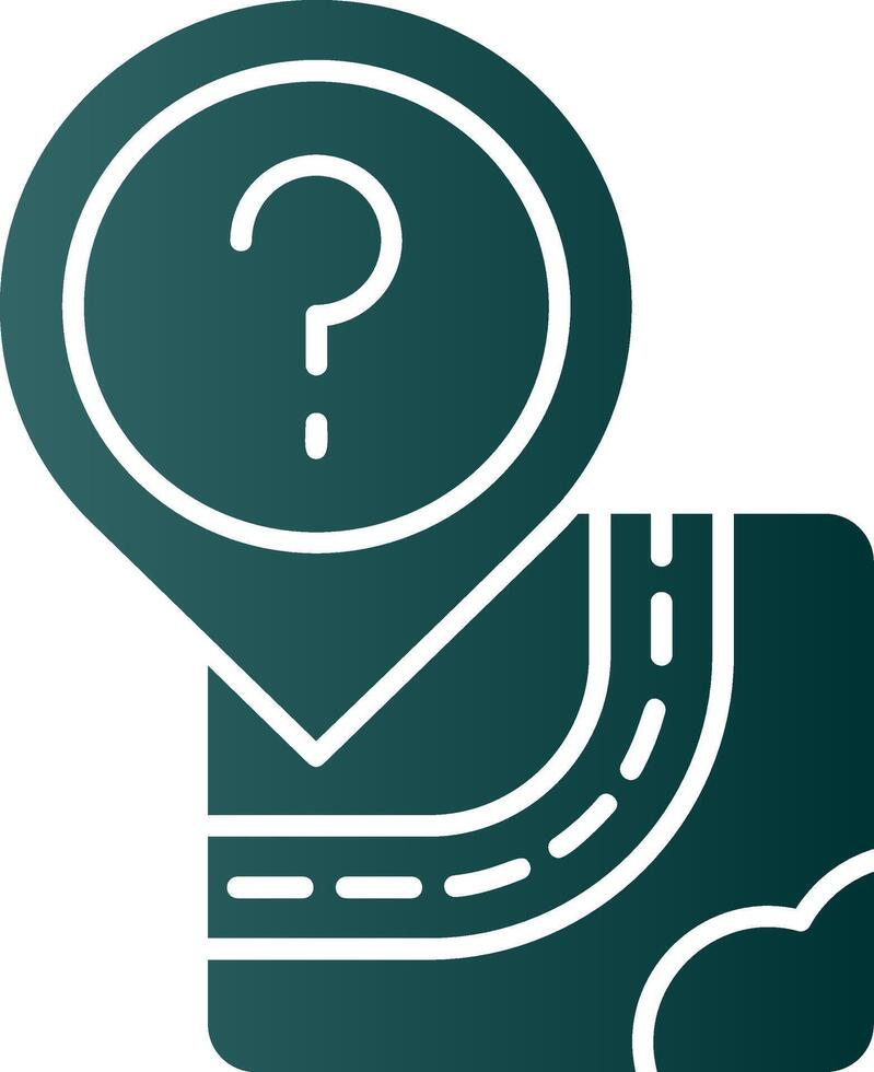 Question Glyph Gradient Green Icon vector