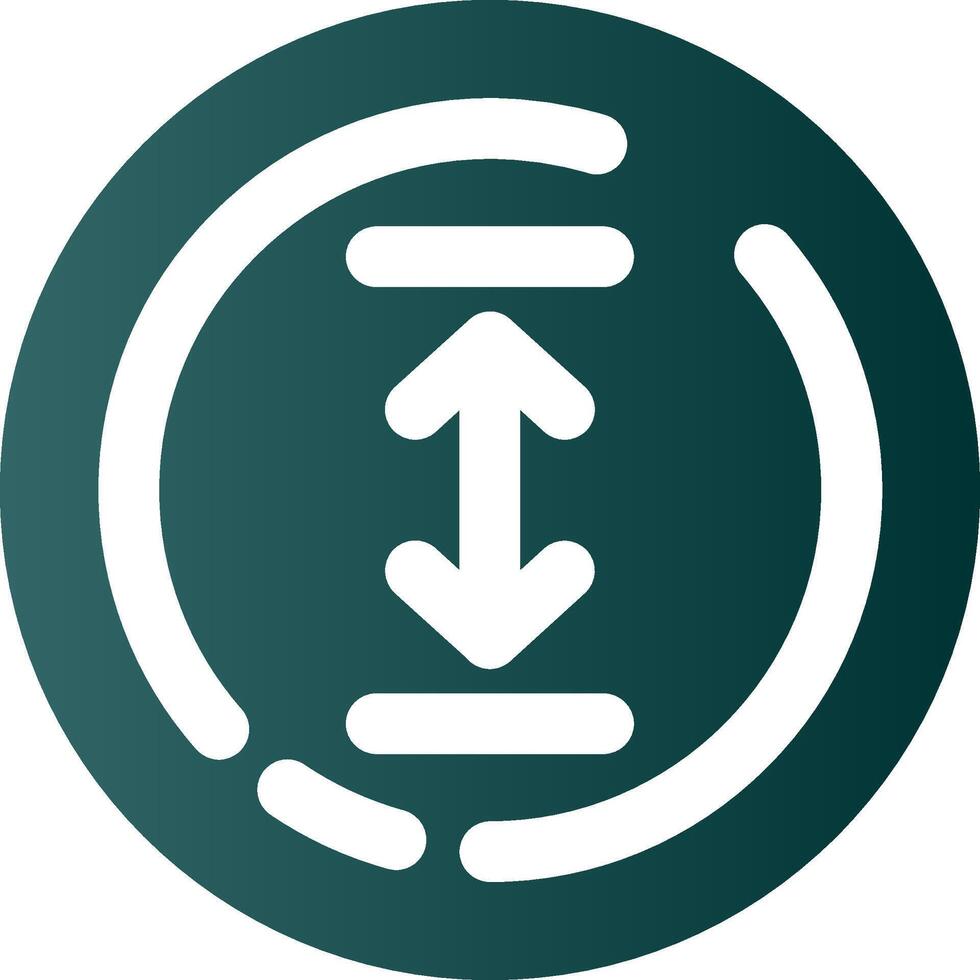 Up and down arrow Glyph Gradient Green Icon vector