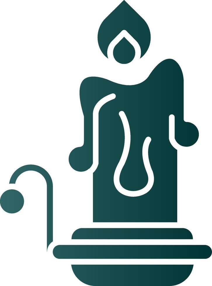 Candles Glyph Gradient Green Icon vector