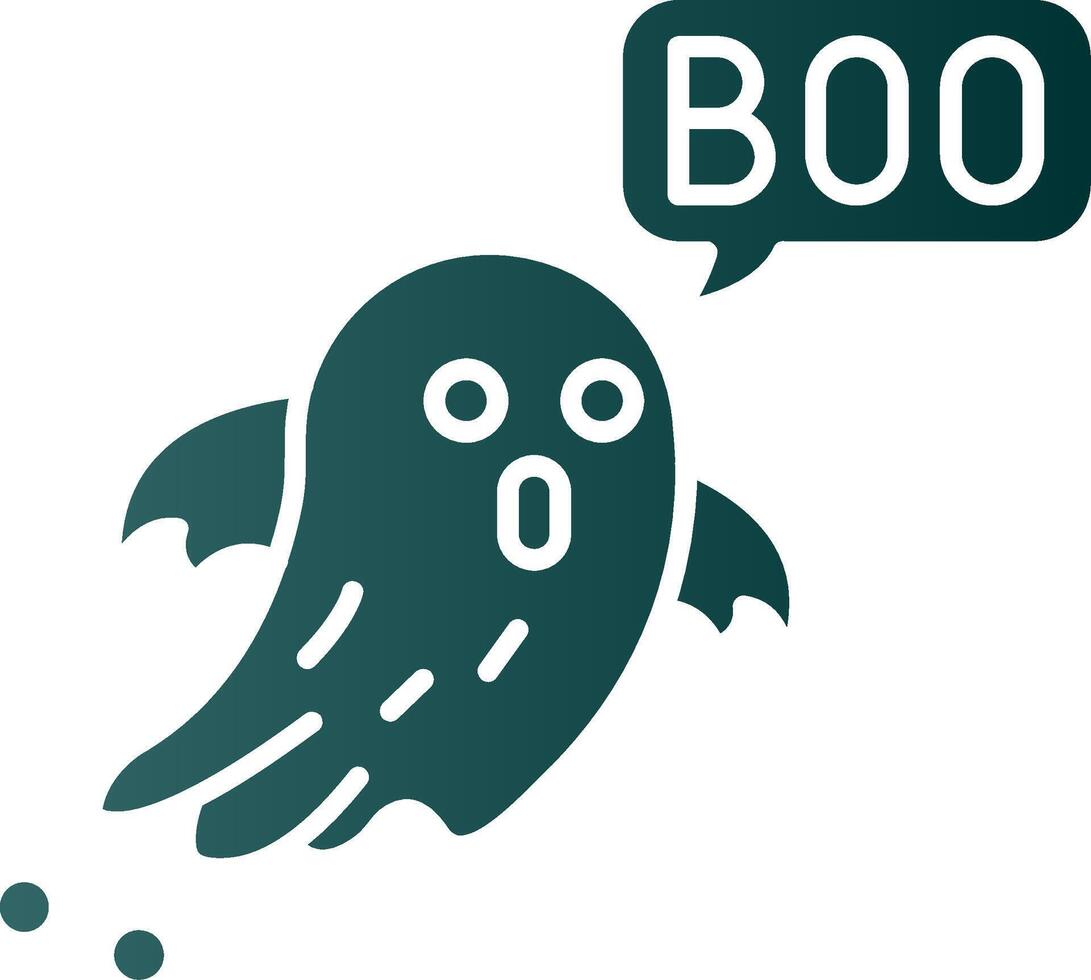 Boo Glyph Gradient Green Icon vector