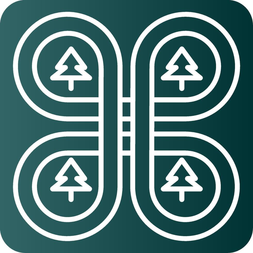 Overpass Glyph Gradient Green Icon vector