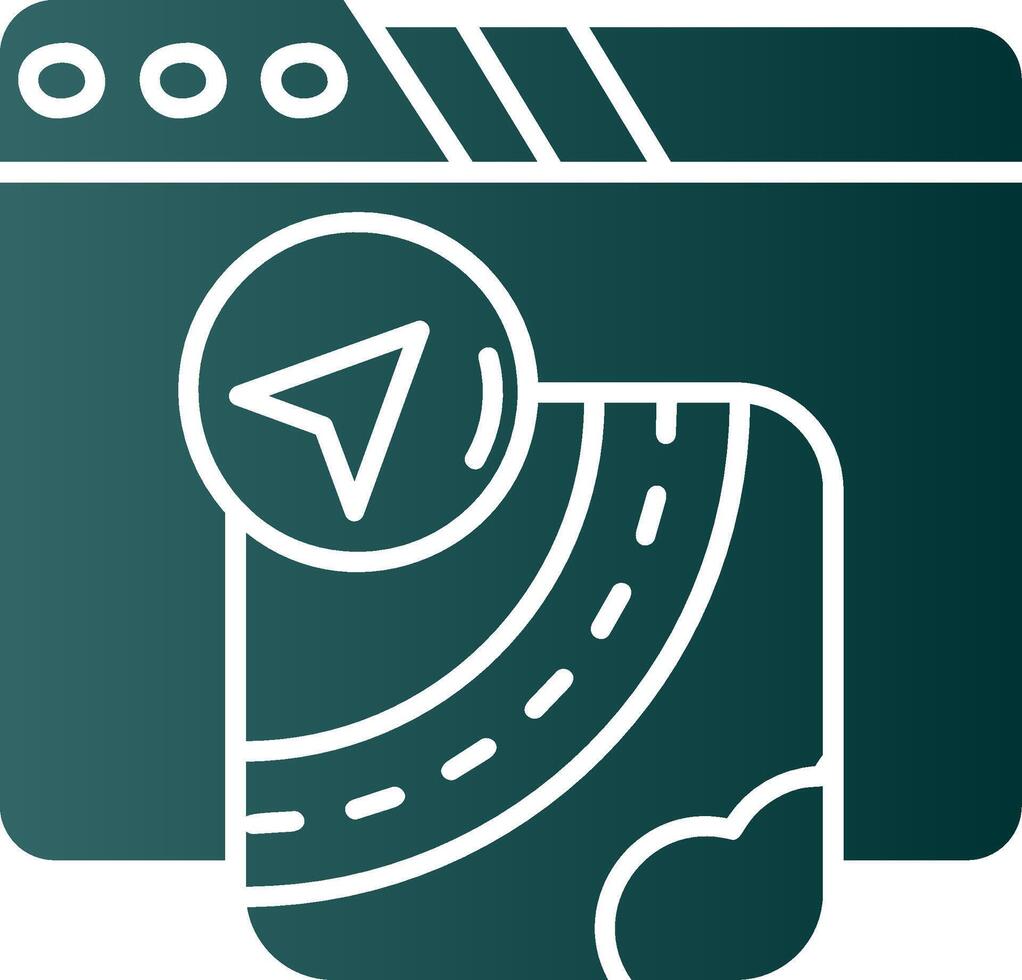 Gpu Glyph Gradient Green Icon vector