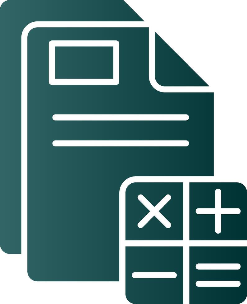 Accounting Glyph Gradient Green Icon vector