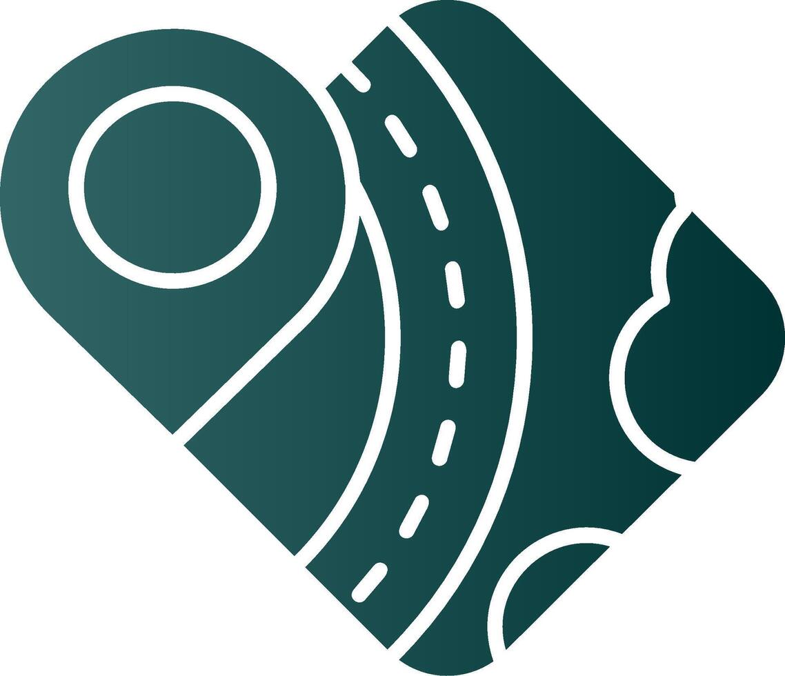 Location Glyph Gradient Green Icon vector