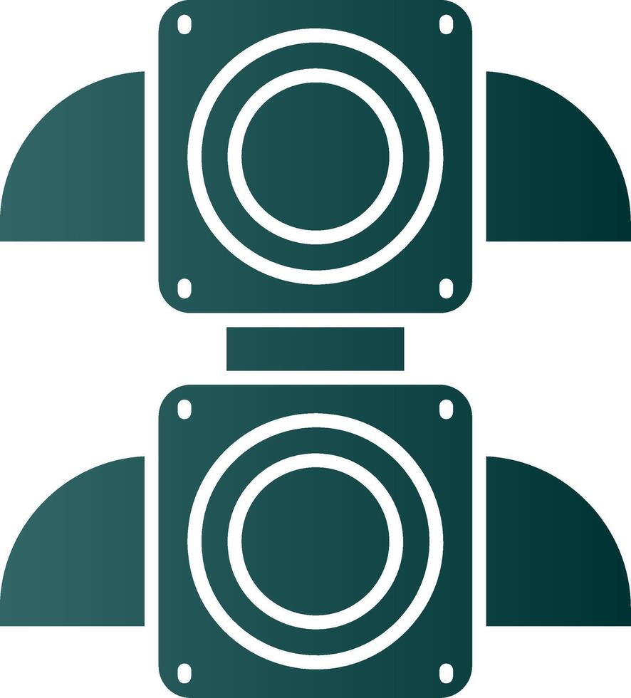 Traffic light Glyph Gradient Green Icon vector