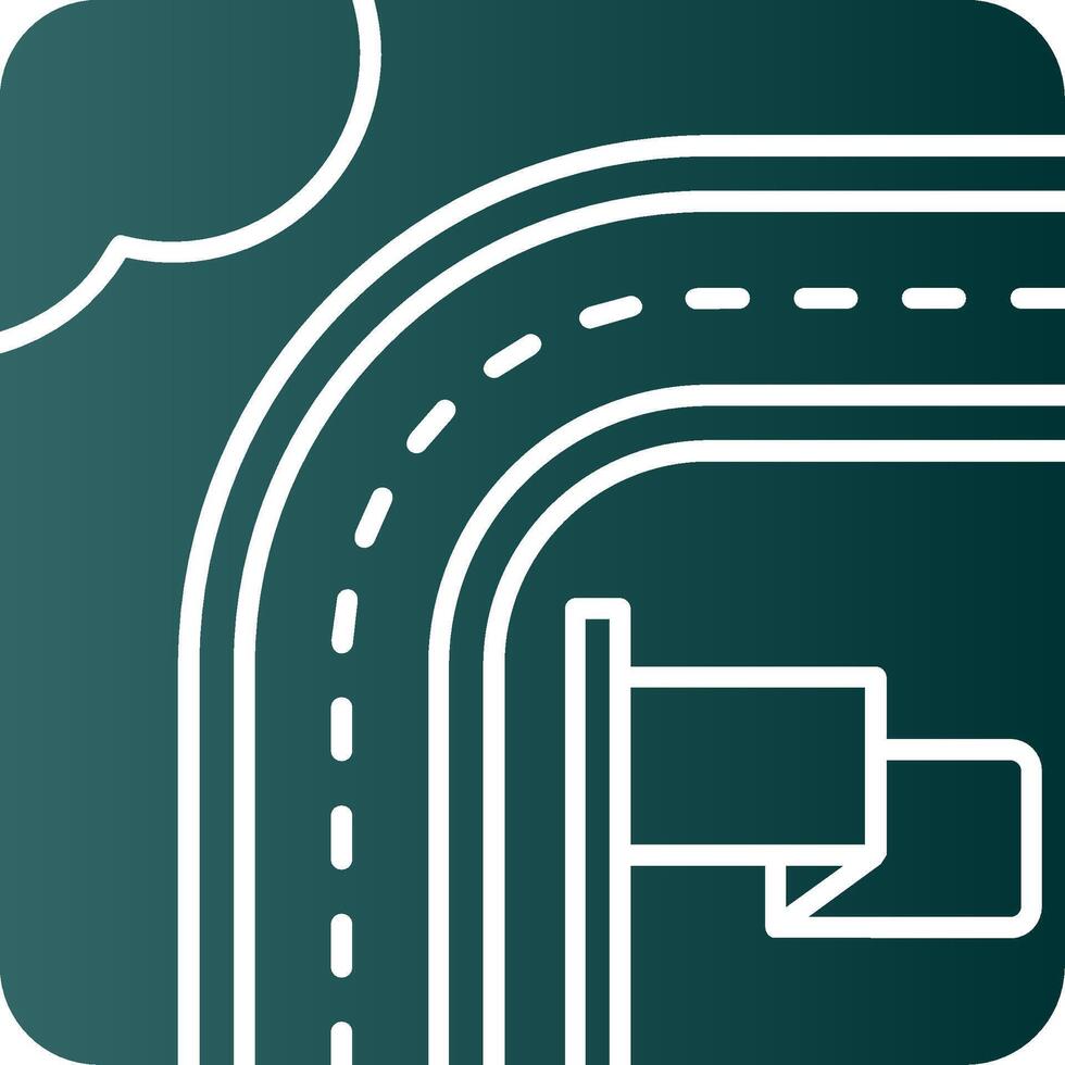 Destination Glyph Gradient Green Icon vector