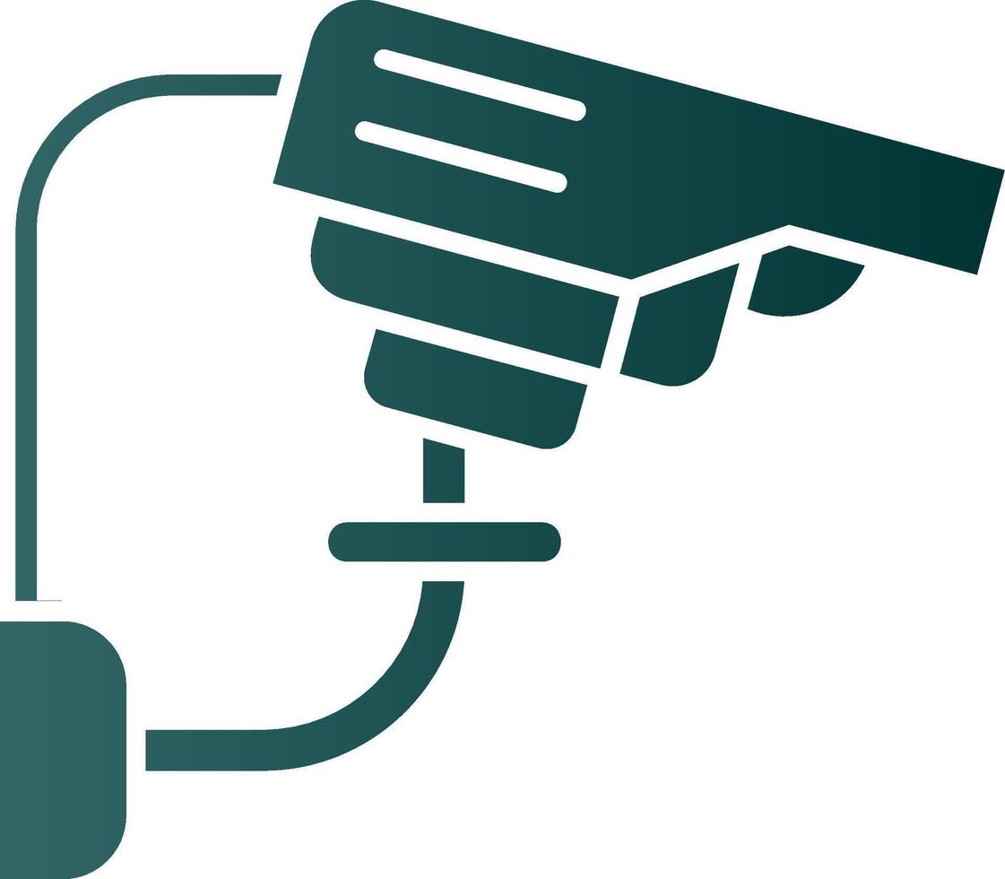 Cctv Glyph Gradient Green Icon vector