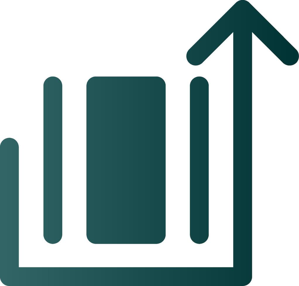 Deploy object Glyph Gradient Green Icon vector