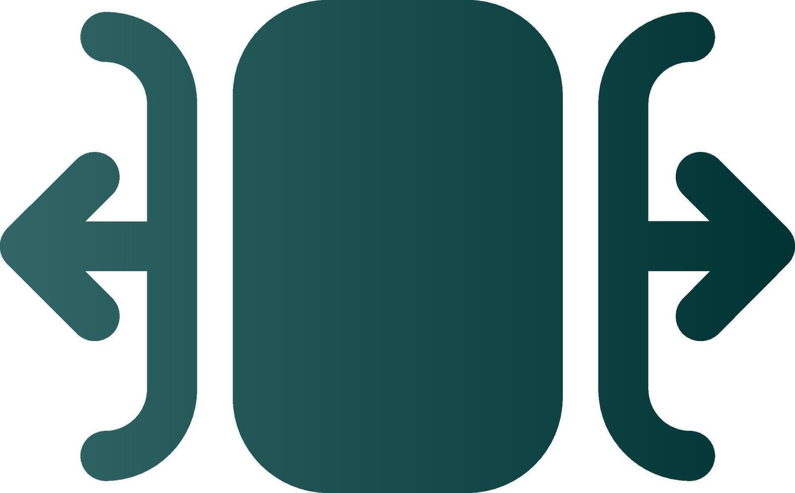 Carousel horizontal Glyph Gradient Green Icon vector