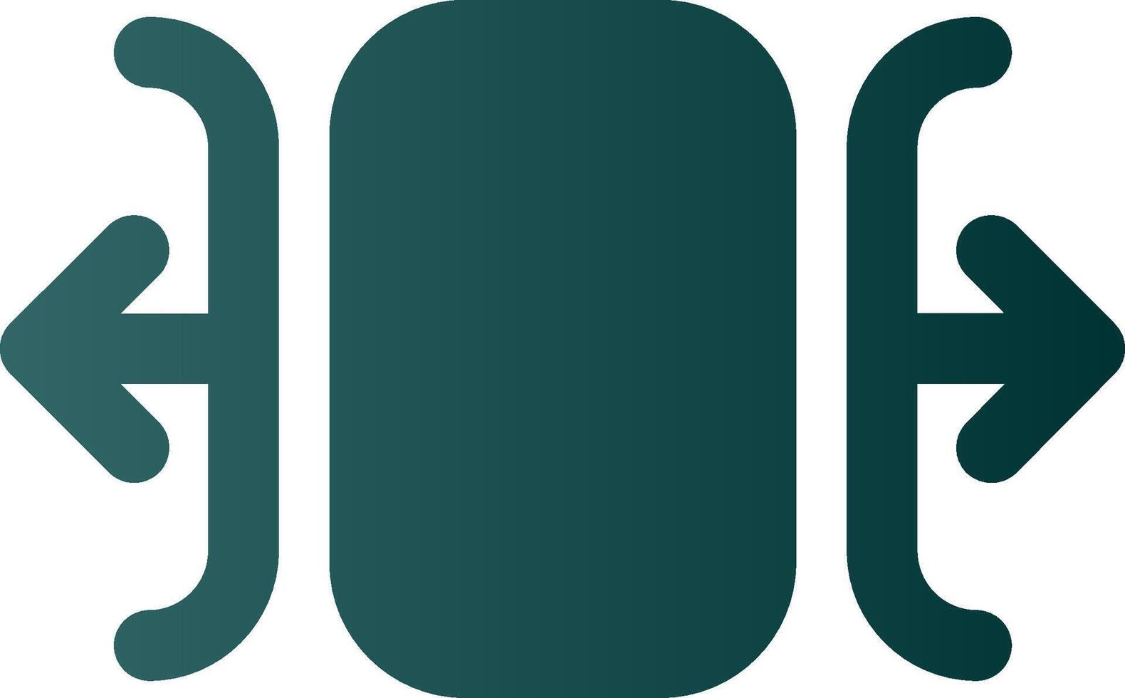 Carousel horizontal Glyph Gradient Green Icon vector