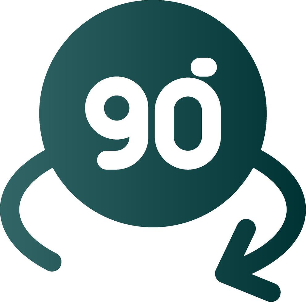 Rotate angle 90 Glyph Gradient Green Icon 38997060 Vector Art at Vecteezy