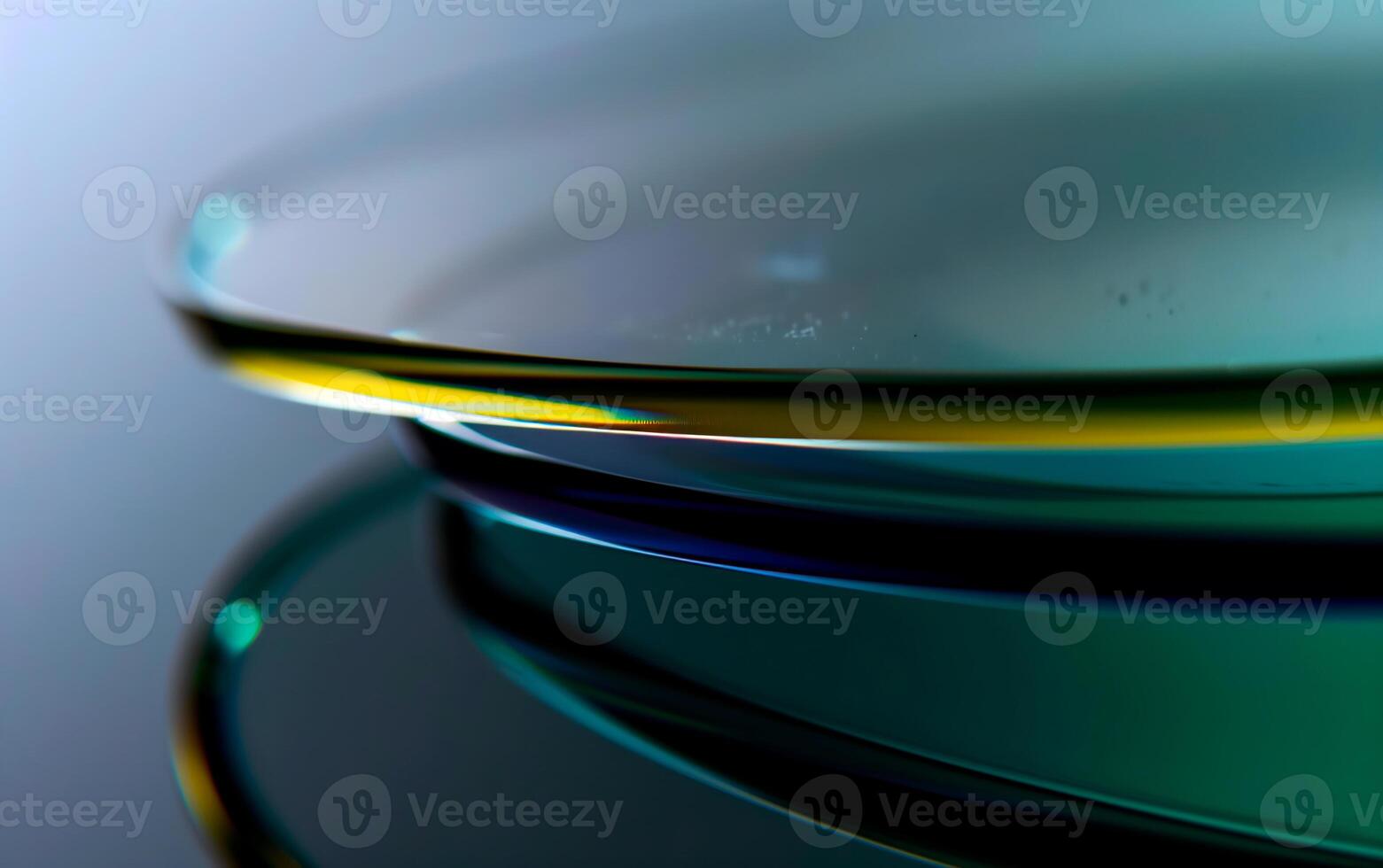 AI generated Close up of holographic glass shapes with dark background and colorful reflections. Abstract pattern wallpaper. Texture with nice glossy effect. photo