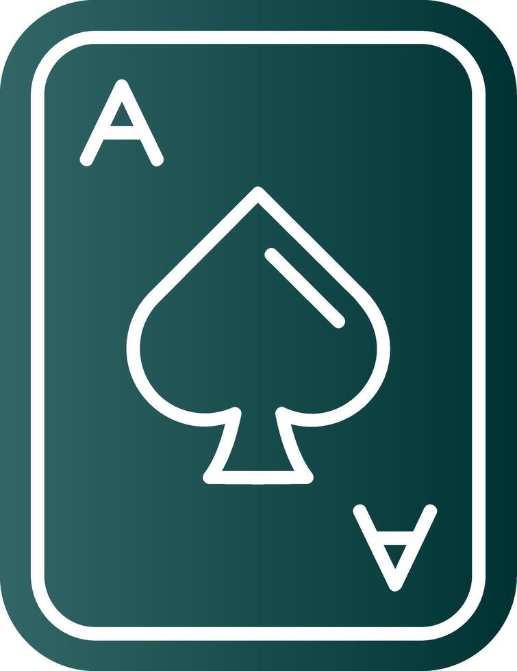 Spades Glyph Gradient Green Icon vector