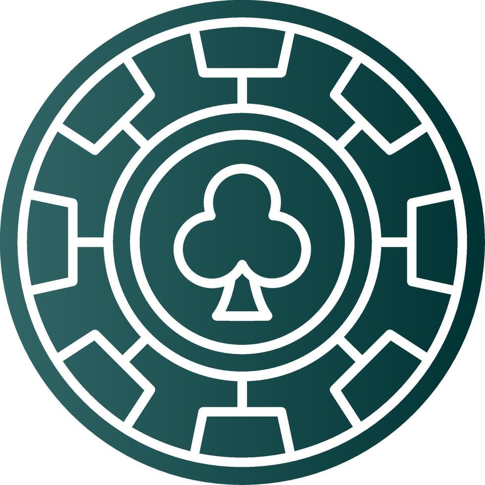 Chip Glyph Gradient Green Icon vector
