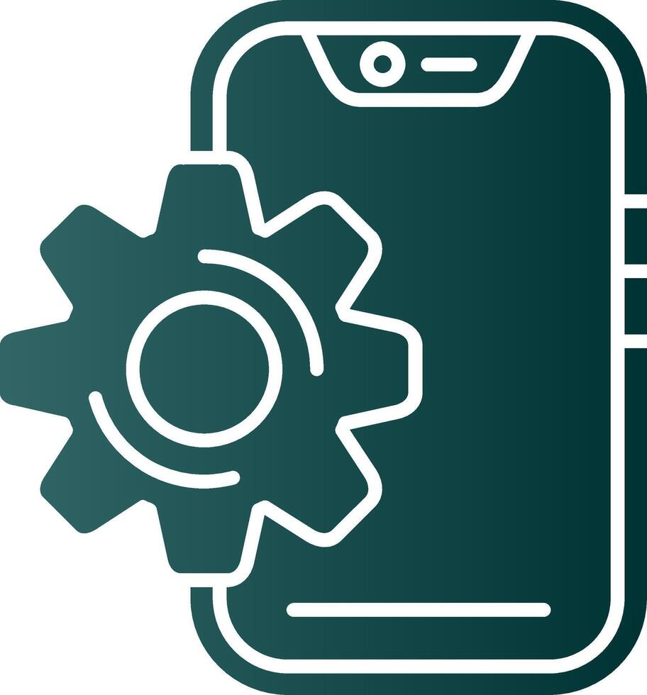 Setting Glyph Gradient Green Icon vector