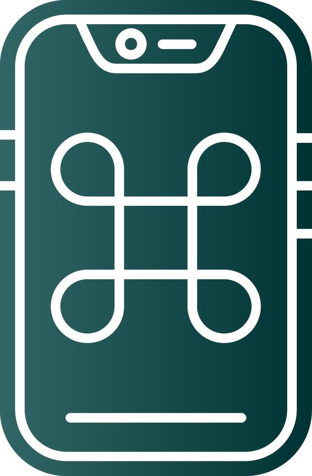 Command Glyph Gradient Green Icon vector
