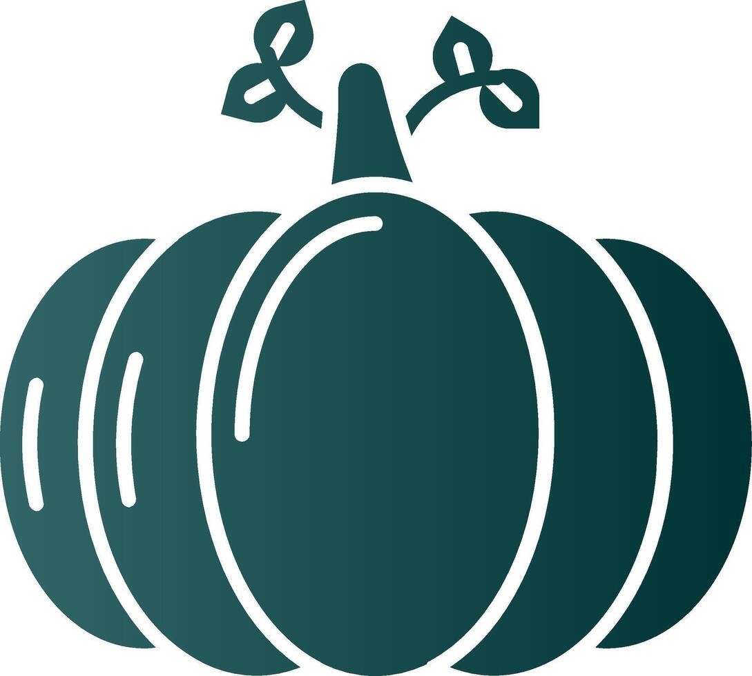 calabaza glifo degradado verde icono vector