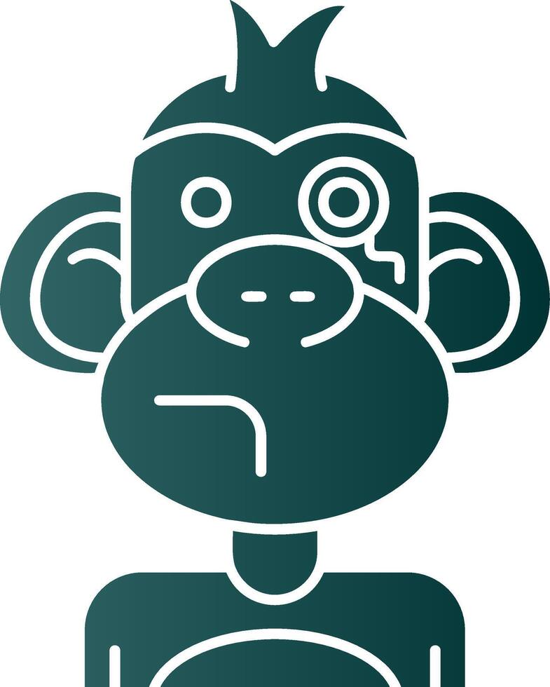 Monocle Glyph Gradient Green Icon vector