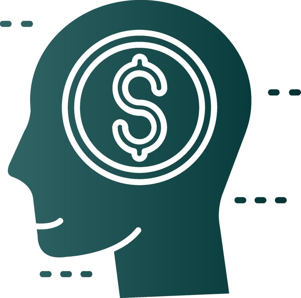 Greed Glyph Gradient Green Icon vector