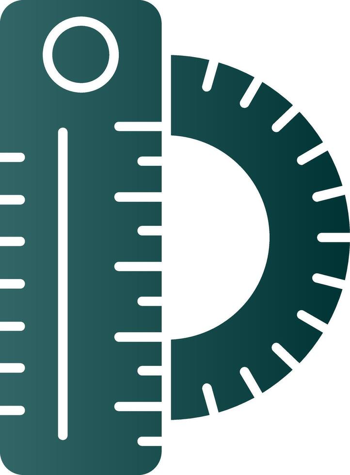 Ruler Glyph Gradient Green Icon vector