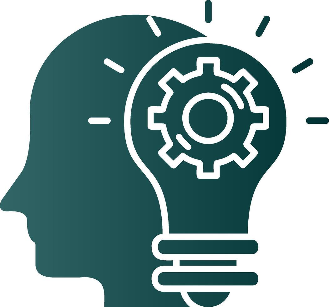 Imagination Glyph Gradient Green Icon vector