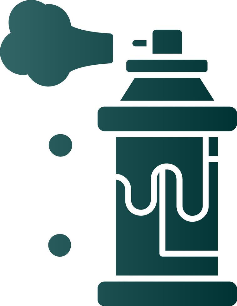 Spray Glyph Gradient Green Icon vector