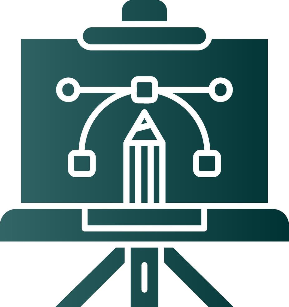 Canvas Glyph Gradient Green Icon vector