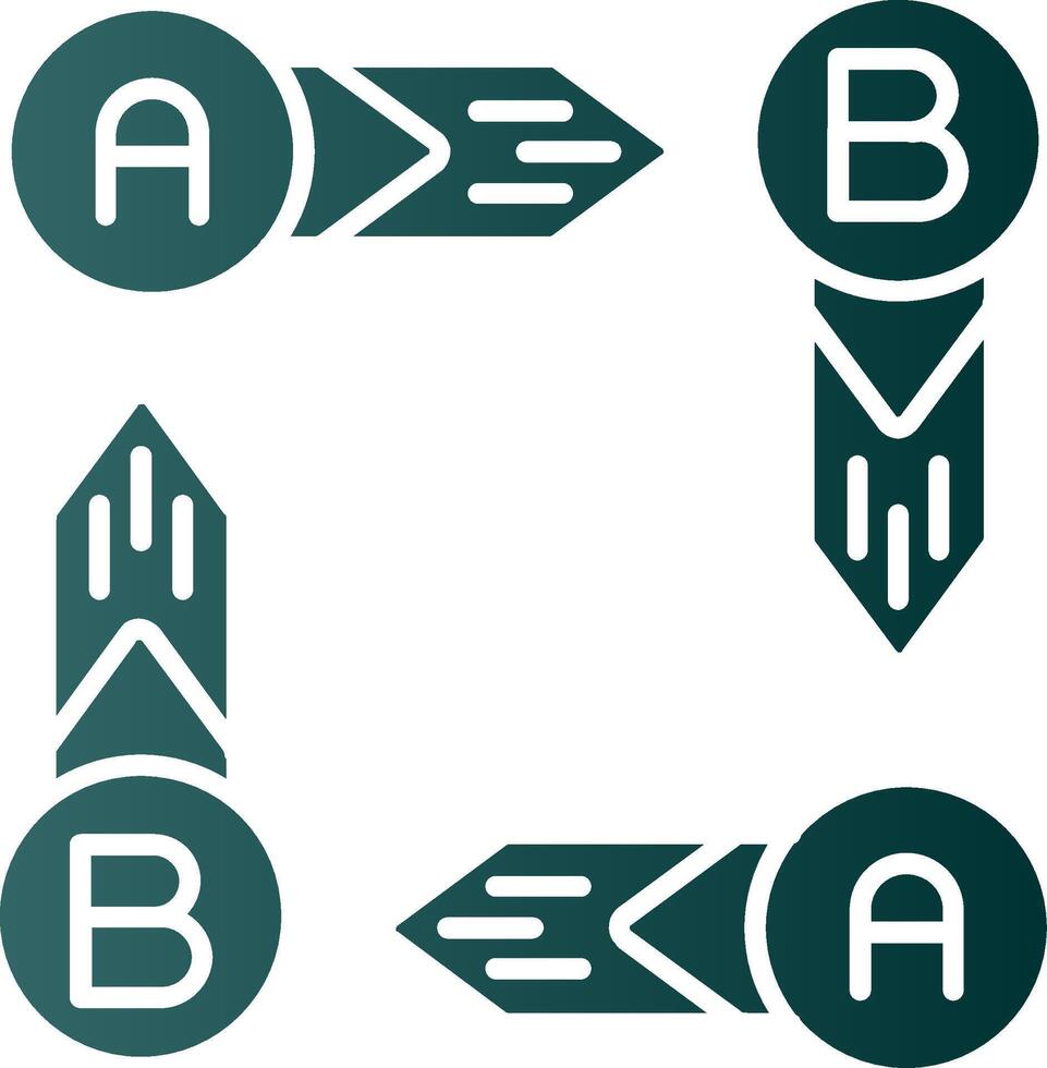 Infographic elements Glyph Gradient Green Icon vector
