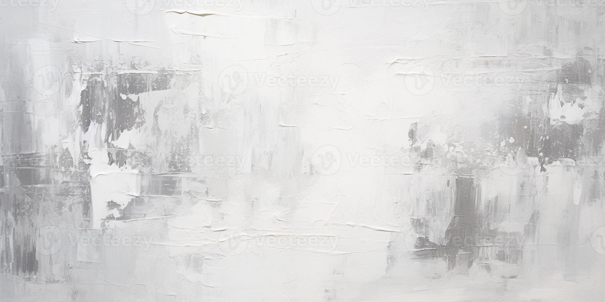 AI generated Abstract white oil paint brushstrokes texture pattern background. Contemporary modern art painting with the use of palette knife, highly textured wallpaper backdrop photo