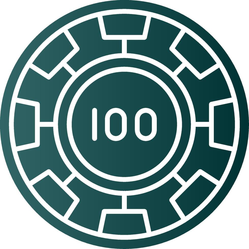 Chip Glyph Gradient Green Icon vector