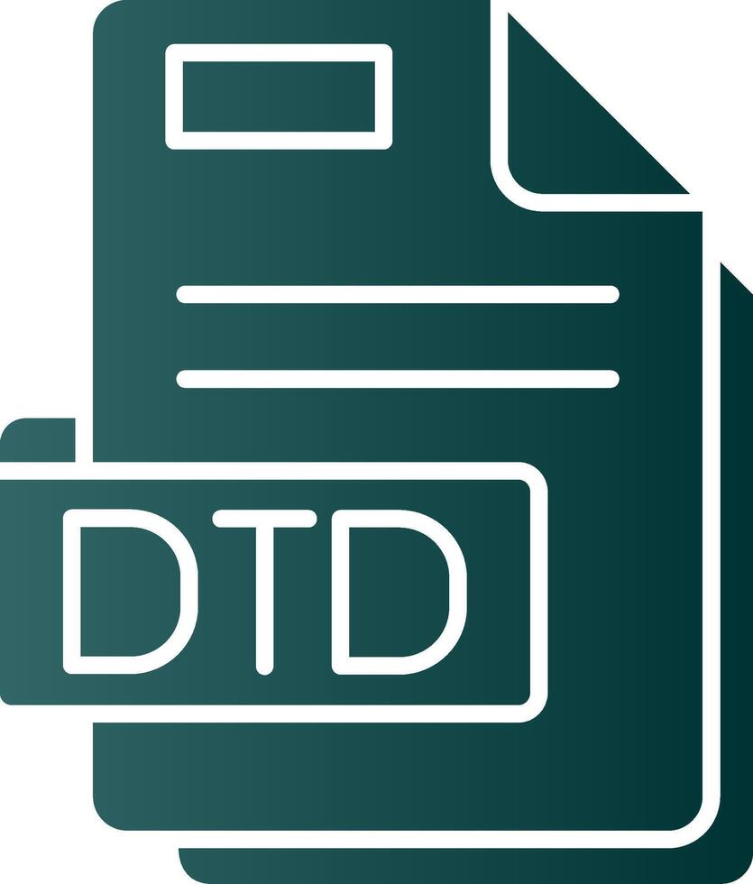 Dtd Glyph Gradient Green Icon vector