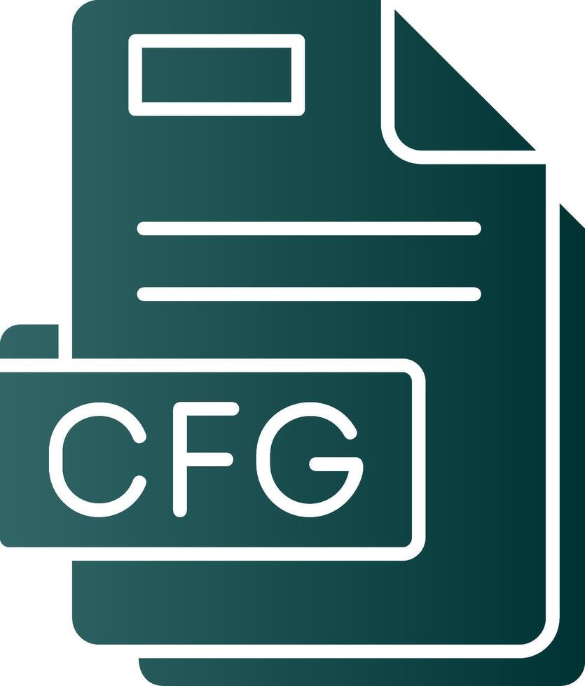 Cfg Glyph Gradient Green Icon vector