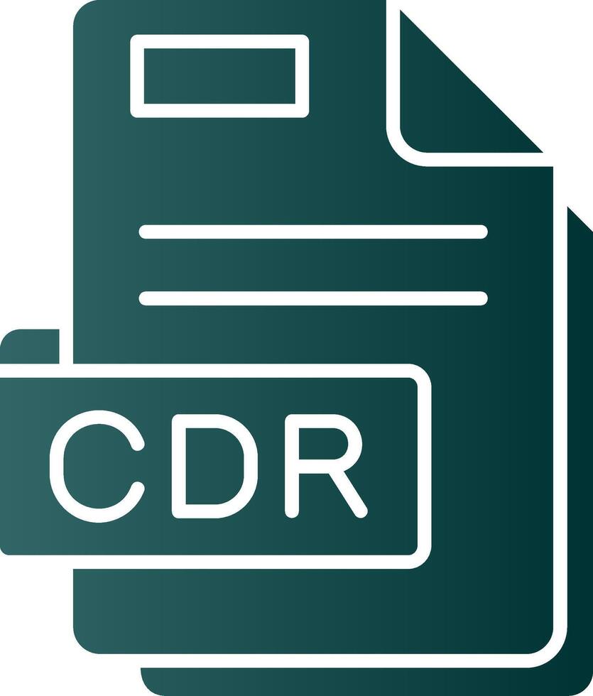 cdr glifo degradado verde icono vector