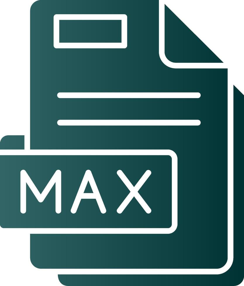 max glifo degradado verde icono vector