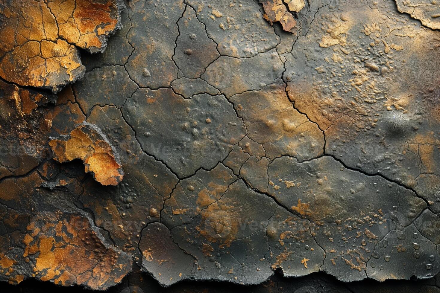 AI generated Vintage Wall with Rusty Accents and Broken Details photo
