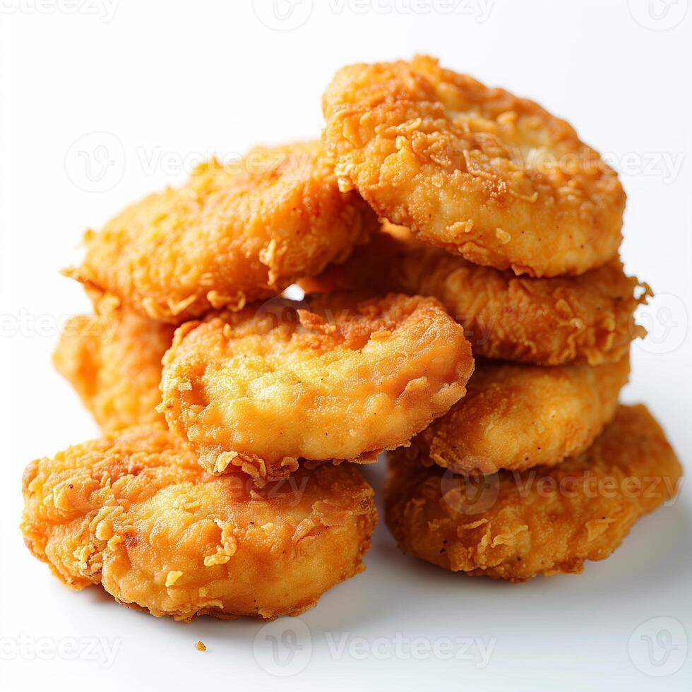 AI generated Chicken Nuggets isolated on white background photo
