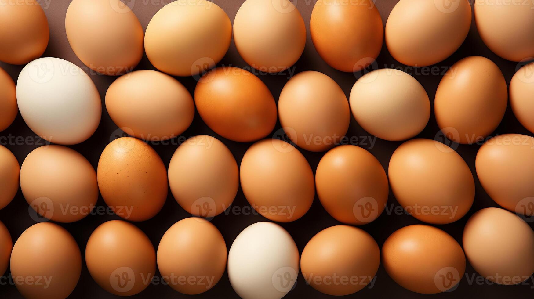 AI generated Fresh farm chicken eggs full frame background photo