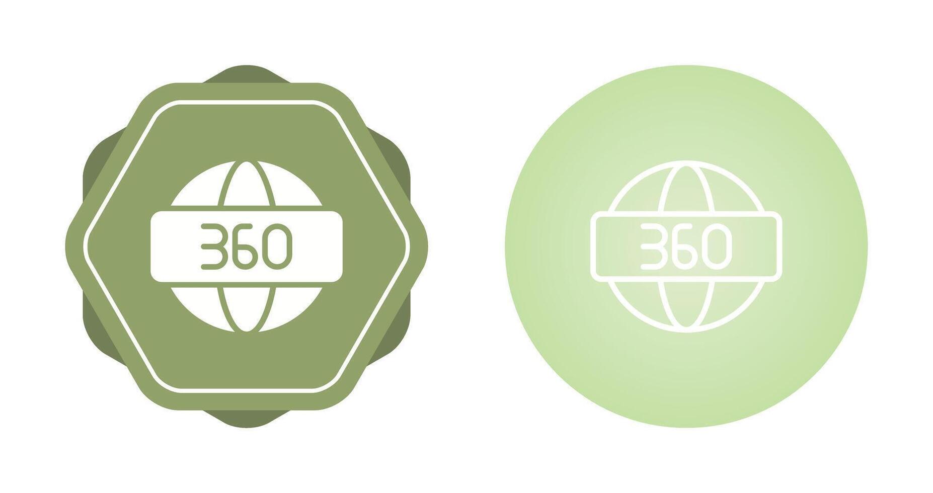 Icono de vector de 360 grados
