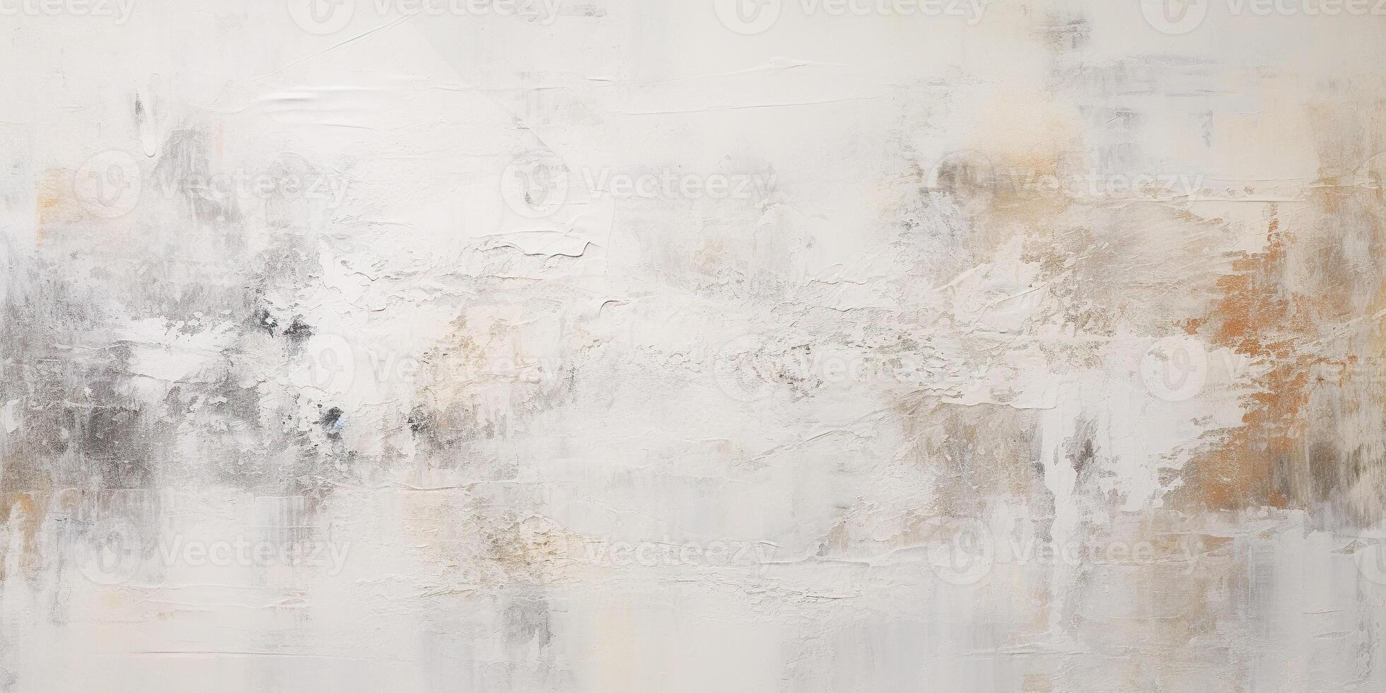 AI generated Abstract white oil paint brushstrokes texture pattern background. Contemporary modern art painting with the use of palette knife, highly textured wallpaper backdrop photo