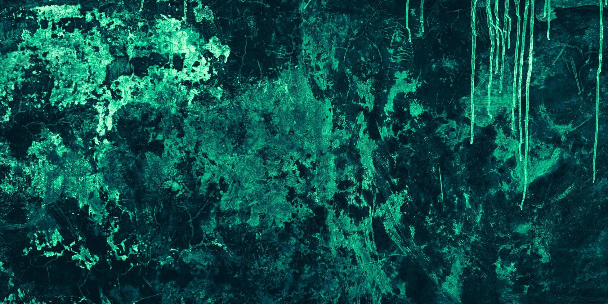 Texture abstract black green grunge wall background photo