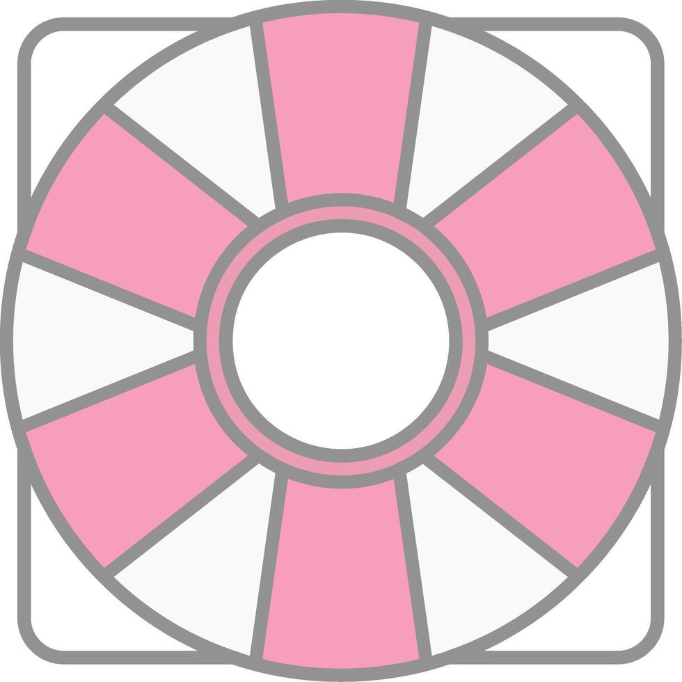 Support Line Filled Light Icon vector